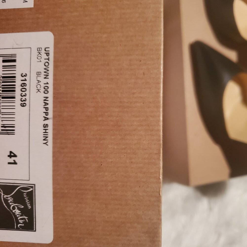 Christian Louboutin UPTOWN 100 NAPPA SHINY BK01/BLACK (size 41) - Picture 6 of 6
